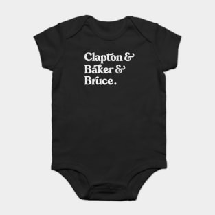 Cream / Faded Style Retro Typography List Design Baby Bodysuit